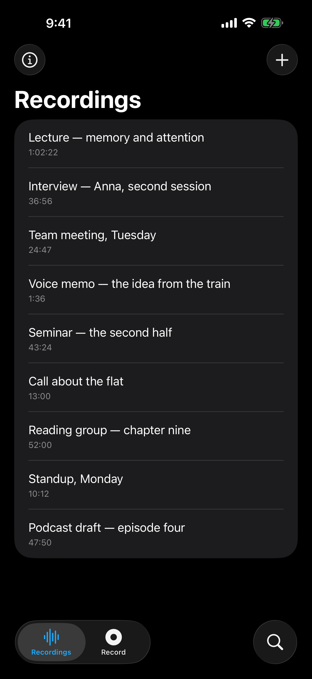 Voice recorder & transcription